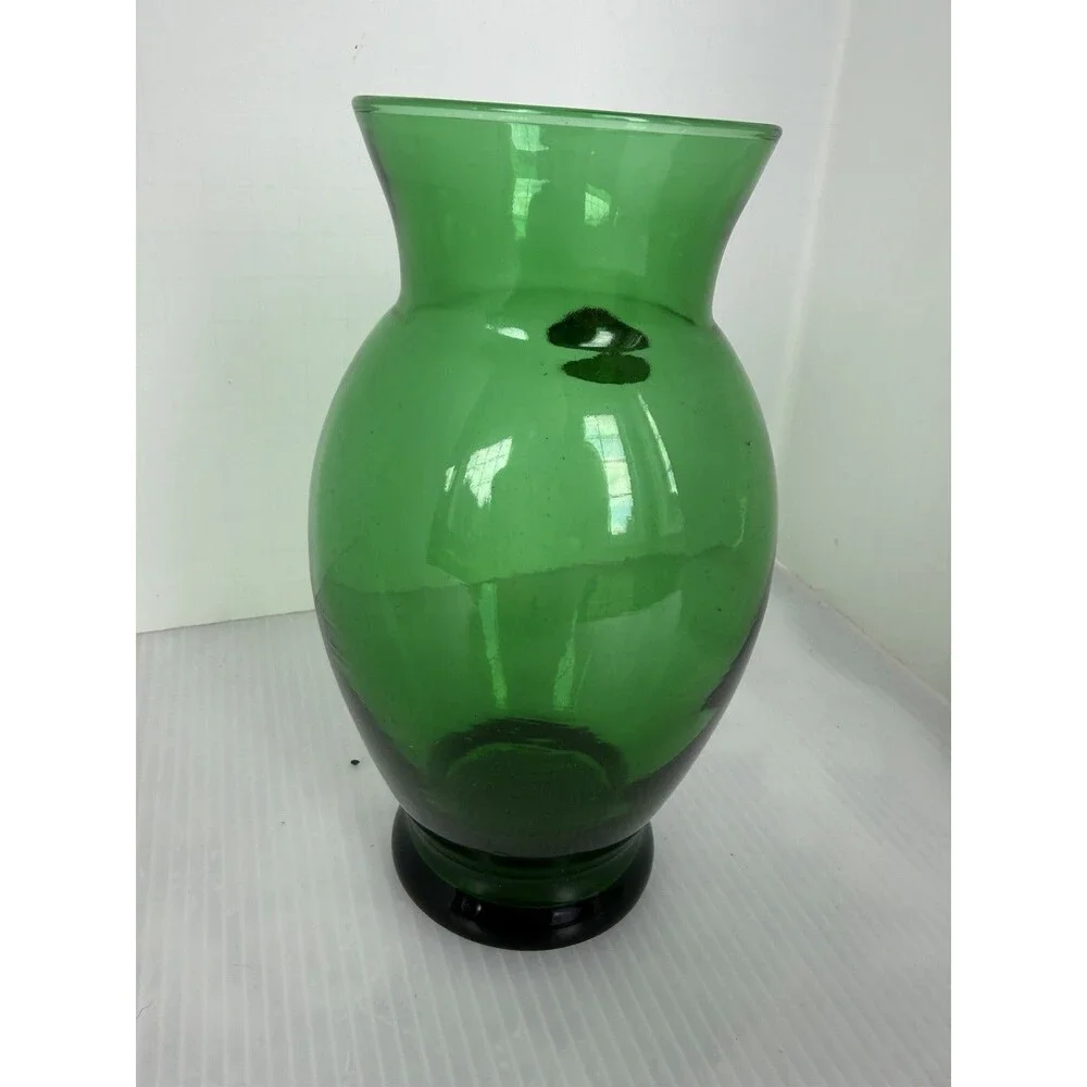 Vintage Anchor Hocking Emerald Forest Green Bud Vase 6.5